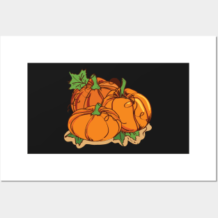 Spooky Pumpkin, Watercolor Pumpkin, Funny Halloween Party Posters and Art